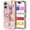 F, variant on Compatible with iPhone 16 Marble Print Pattern Case, Hybrid Hard Shell   Silicone Protective Phone Cover - Resistant Protective Slim Fit Case Shockproof for iPhone 16, D