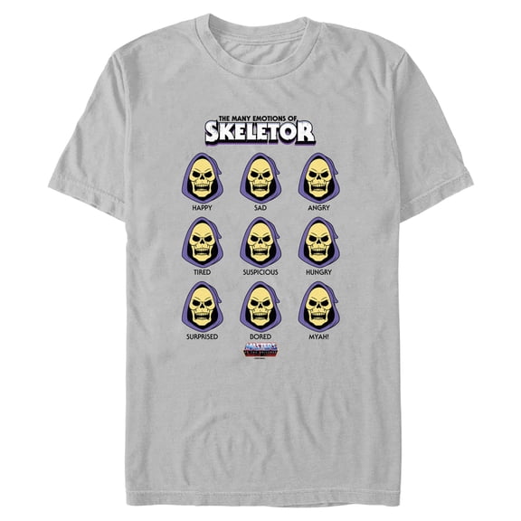 Mens Masters of the Universe The Many Emotions of Skeletor T Shirt