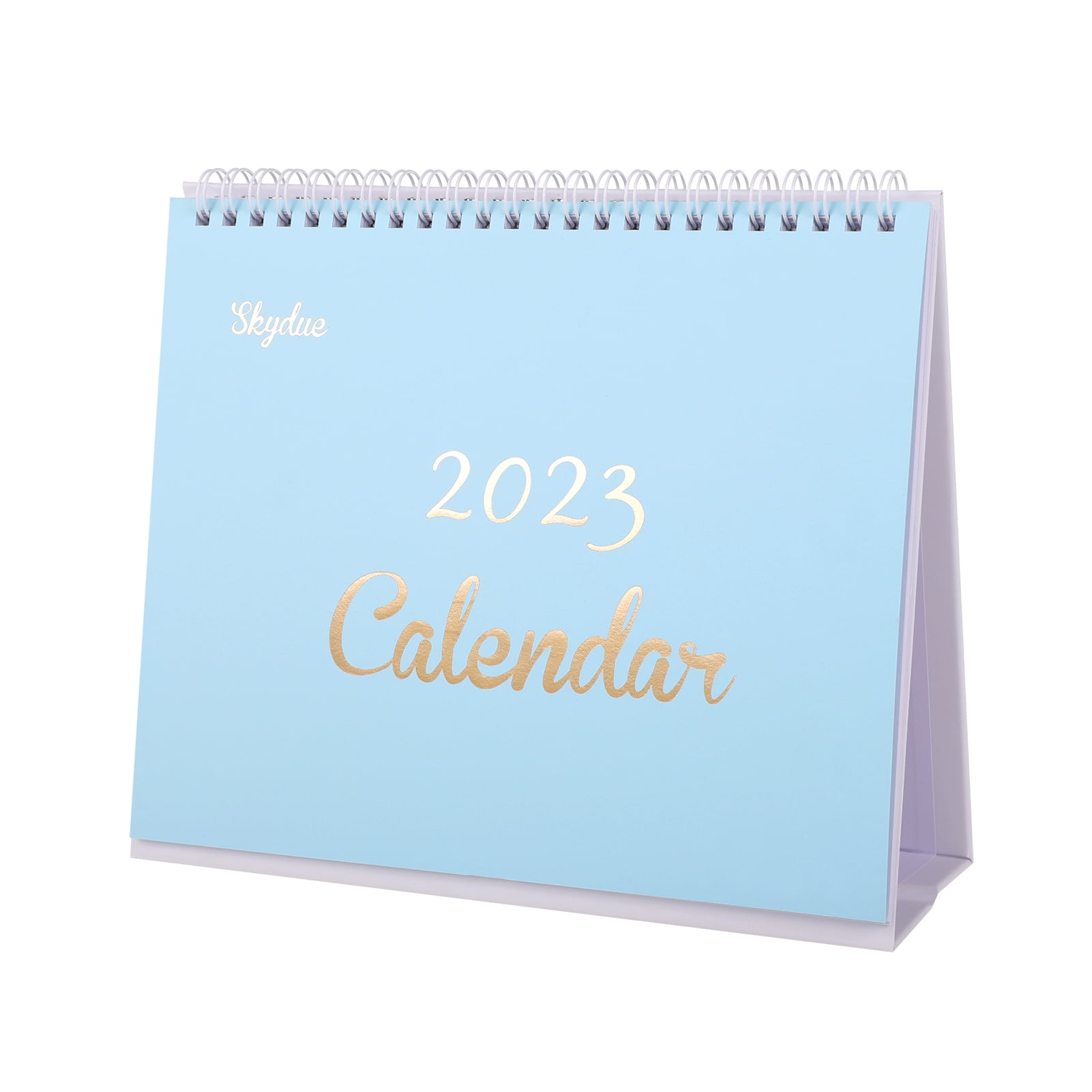 SKYDUE Desk Calendar 2023，Standing Flip Calendar 2023 Planner Monthly，Green Desk Blotter