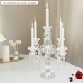 thumbnail image 3 of 5-Head Clear Crystal Glass Candle Holder,Tabletop Decor,Sparkling Design,0.86-1.97in Candle Fit,Ideal for Home & Gift Giving, 3 of 12