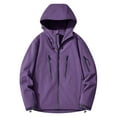 thumbnail image 4 of WMTBSRSW Men's Plus Size S-4XL Rain Jacket Waterproof Winterbreaker with Hood Lightweight Full Zip up Rain Coat for Hiking Golf Running Purple L, 4 of 4