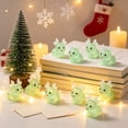 thumbnail image 5 of Ouuluon Set of 10 Luminous Reindeer Figurines, Glow in Dark Resin Tabletop Ornaments for Christmas Party Decor, 5 of 6