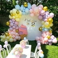 thumbnail image 5 of Assorted Color Party Balloons, Garland Arch Kit 16Ft, Macaron Latex Balloons for Baby Shower, Wedding, Birthday, Anniversary,or Any Party Decorations (122pcs pink+yellow+blue+purple+gold), 5 of 7