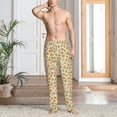 thumbnail image 6 of Lsque Paw In Groovy Style Print Men's Pajama Pants, Lounge Pant - Comfortable Home Wear,Elastic Waistband, Stylish Design-Large, 6 of 9