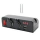 thumbnail image 1 of Panel De Enchufe Soledad 24V USB Dual Divisor De Pantalla Voltímetro LED Impermeable De 5V/3.1A, 1 of 7