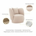 thumbnail image 4 of Manhattan Comfort Siri Accent Chair with Solid Wood Frame in Wheat - Set of 2, 4 of 9