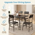 thumbnail image 6 of Dining Table Set for 4, Lofka Modern Kitchen Table and 4 Chairs for Small Spaces & Breakfast Nook, Black, 6 of 10