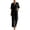 Black-w, variant on Women's V Neck Wide Leg Jumpsuits for Summer Wedding Business Casual Elegant Rompers XXXXXL