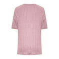 thumbnail image 5 of Liquidation! Uooqdmx Chemises à Manches Courtes pour Femmes, Hauts Crochet pour Femmes, T-Shirt Uni pour Femmes, Chemises Légères Col Rond Tunique Tricotée T-Shirt Basique, T-Shirts Basiques pour Femmes, Rouge TG, 5 of 5