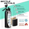 thumbnail image 4 of fafa-40OZ Bouteille d'Eau Isolée avec Couvercles à Bec Automatique, Couvercles à Paille, Poignée Paracorde pour Sport, Tapis de Protection pour Tasse, Bouteille d'Eau Réutilisable Sans BPA - Pichet d'Eau Noire avec Paille, 4 of 4