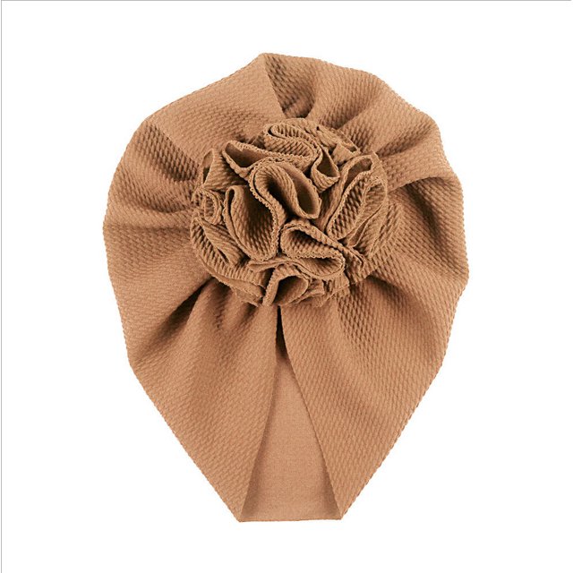 Wangsaura Bonnet de Protection pour Bébé Fleur Sauvage Turban Plissé