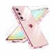 thumbnail image 1 of Chenchen for Galaxy S24-FE Case: Tempered Glass Screen Protector 2 Pcs,Full Camera Lens Protection, Love Heart Plating Luxury Shockproof Phone Case Funda para Samsung S24FE 5G, Pink, 1 of 1