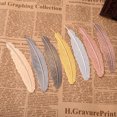 thumbnail image 3 of BRIGHTFUFU 6PCS Metal Bookmark Pluma creativa Exquisita pluma vintage Accesorios de libro para estudiantes Papelería de oficina (Plata / Dorado / Latón antiguo / Cobre antiguo / Dorado rosa / Negro), 3 of 7
