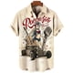 thumbnail image 3 of Camisa de manga corta casual y de moda para hombre con estampado 3D de belleza de vacaciones hawaianas con botones en el cuello, talla grande, 3 of 5