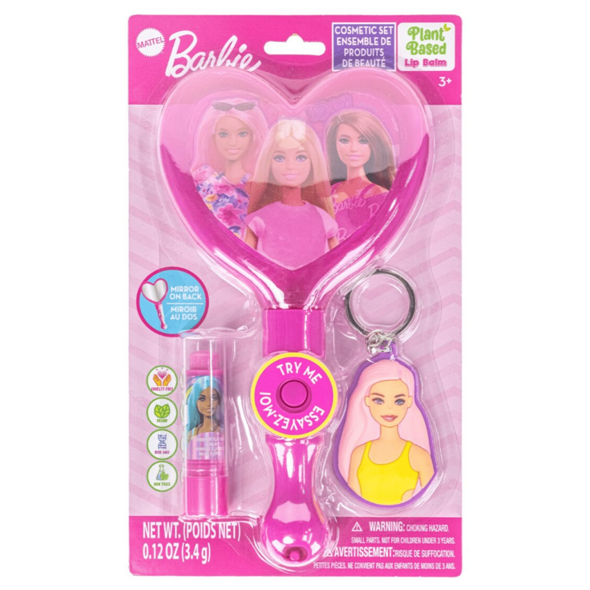 Barbie Kids Light Up Mirror Set with Lip Balm & Keychain - Walmart.ca