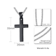 thumbnail image 2 of Clásico Hombres Mujer Acero Inoxidable Crucifijo Cruz Colgante Religioso Collares Xtellar negro, 2 of 4