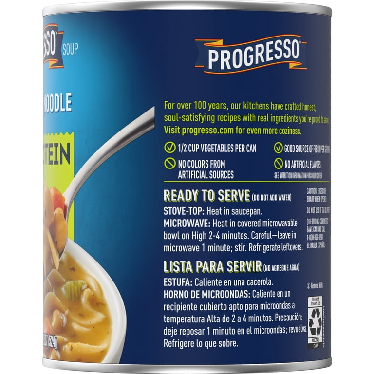 Progresso Vegetarian Chickpea & Noodle Protein Soup, 18.5 oz