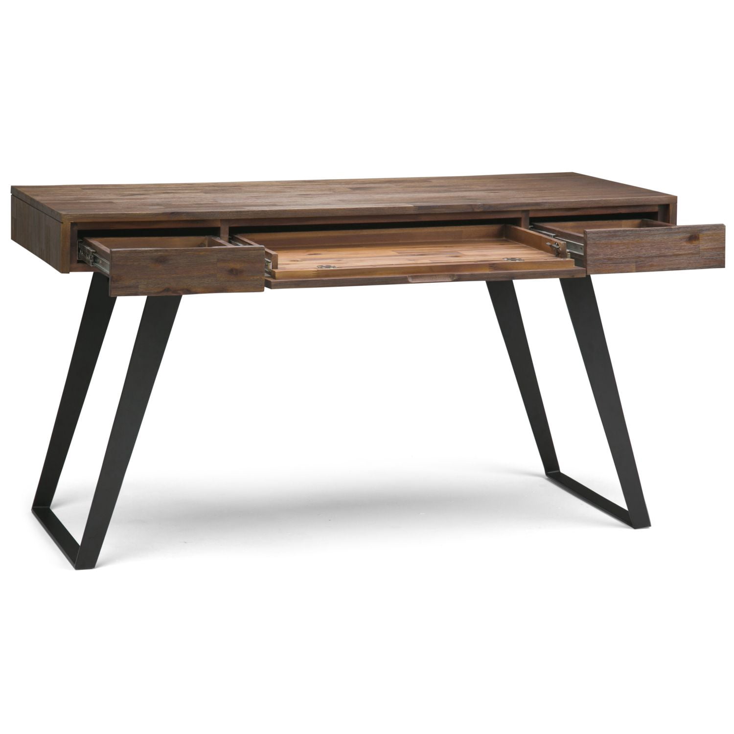 Asteroutdoor Lowry Desk, Rustic Natural Aged Brown, 54 in W