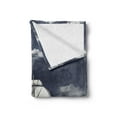 thumbnail image 2 of Landscape Soft Flannel Fleece Throw Blanket, Cloudy Sky Caribbean Pirates Ship Oil Print Like Art Image, Cozy Plush for Indoor and Outdoor Use, 50" x 60", Blue Grey Pale Grey, by Ambesonne, 2 of 5