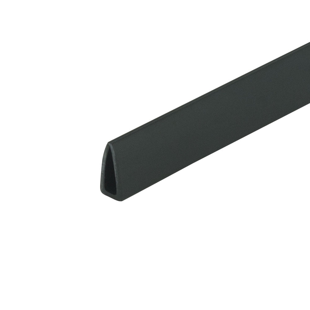 Outwater Black Plastic UChannel, Fits Panels 1/8” Thick, 1/2'' Legs, 3