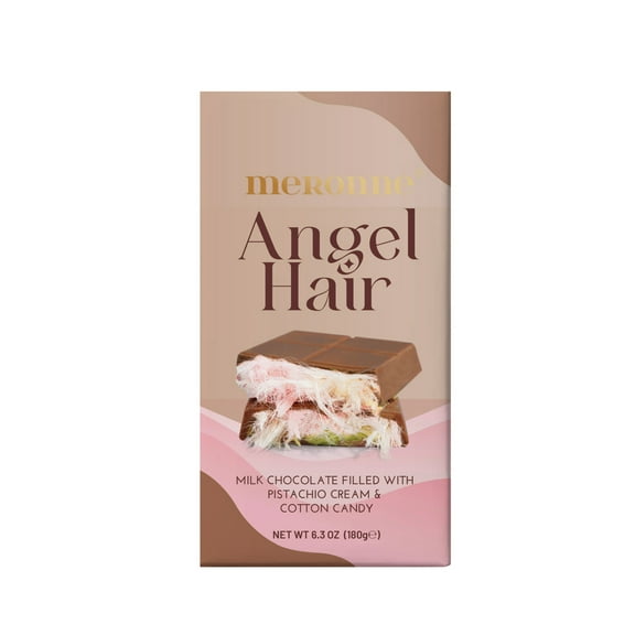 Meronne Angel Hair Chocolate Bar – Milk Chocolate with Pistachio Cream  Cotton Candy | 6.35 oz