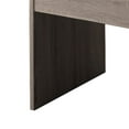 thumbnail image 3 of Contemporary Wooden Stool with Leatherette Upholstered Seat, Black and Brown, 3 of 6