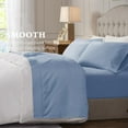 thumbnail image 5 of Hyde Lane Luxury 1000 Thread Count 100% Cotton California King Bed Sheets | Comfy Soft & Very Thick - Fits up to 18" Mattress, Sateen Weave Hotel Sheet Set - 4PC (Cal King, Ashley Blue), 5 of 14
