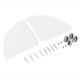 thumbnail image 1 of 2 Pcs Acrylic Radial Corner Shelf Wall Mounted Floating Shelves Home Decor(Transparent), 1 of 4