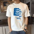 thumbnail image 5 of Camiseta de hombre con cuello redondo, dibujos de anime, estampado de Katoen, bordado, ropa de calle gráfica, camisetas para hombre, ropa superior, blanca, XL, Kpop, genial, S, 5 of 5