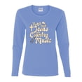 thumbnail image 2 of Wild Bobby, Y'all Need Jesus & Country Music, Pop Culture, Women Graphic Long Sleeve Tee, Light Blue, XX-Large, 2 of 4
