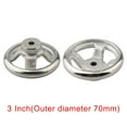 thumbnail image 4 of 3/4/5/6/8/10/12 Inch Handwheel 3-Spoke Machinery Hand Wheels Chrome Plated Steel, 4 of 8