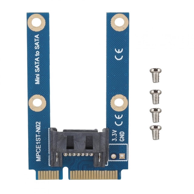 Tarjeta adaptadora mSATA a SATA Mini SATA a SATA MPCIe de 7 pines expansión SATA Horizontal