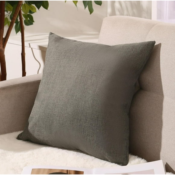 Nvzi Linen Throw Pillow Living Room Sofa Bed Head Solid Color Home Cushion Throw pillow (with core) 40 * 40cm Temperament Gray