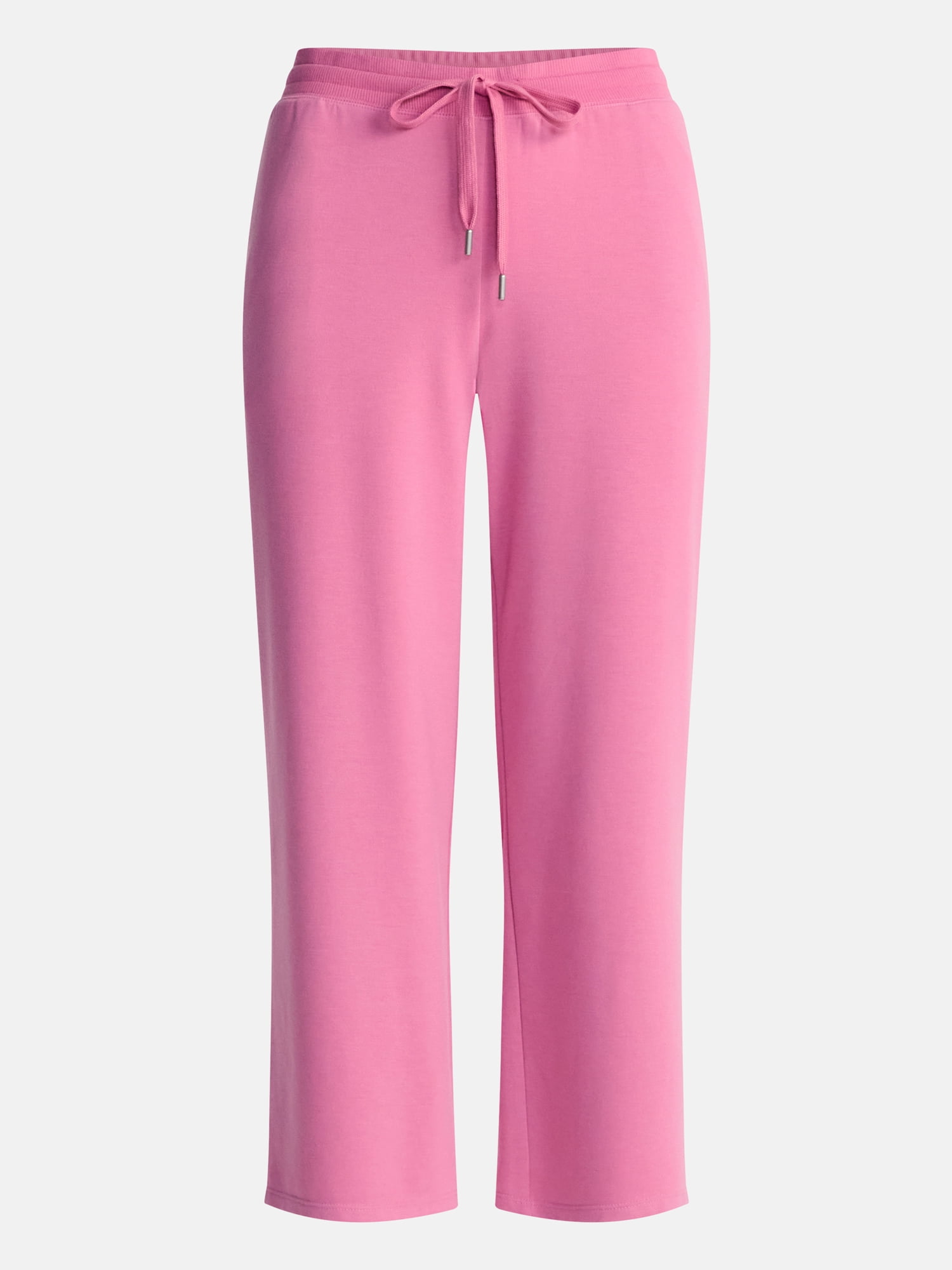 Joyspun Women's French Terry Knit Sleep Capri Pants, 25” Inseam, Sizes XS-3X