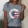 thumbnail image 2 of Frostluinai Shirts for Women Red White and Blue Shirt Crew Neck Short Sleeve Floral Graphic Tees Camiseta Mujer Cuello Redondo 4 de Julio, 2 of 6