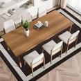 thumbnail image 3 of Machine Washable Area Rug Non Slip Backing & Ultra-Thin & Stain Resistant & Eco Friendly & Family and Pet Friendly - Everest Geometric Modern Bordered Brown & Creme Design, 3 of 5