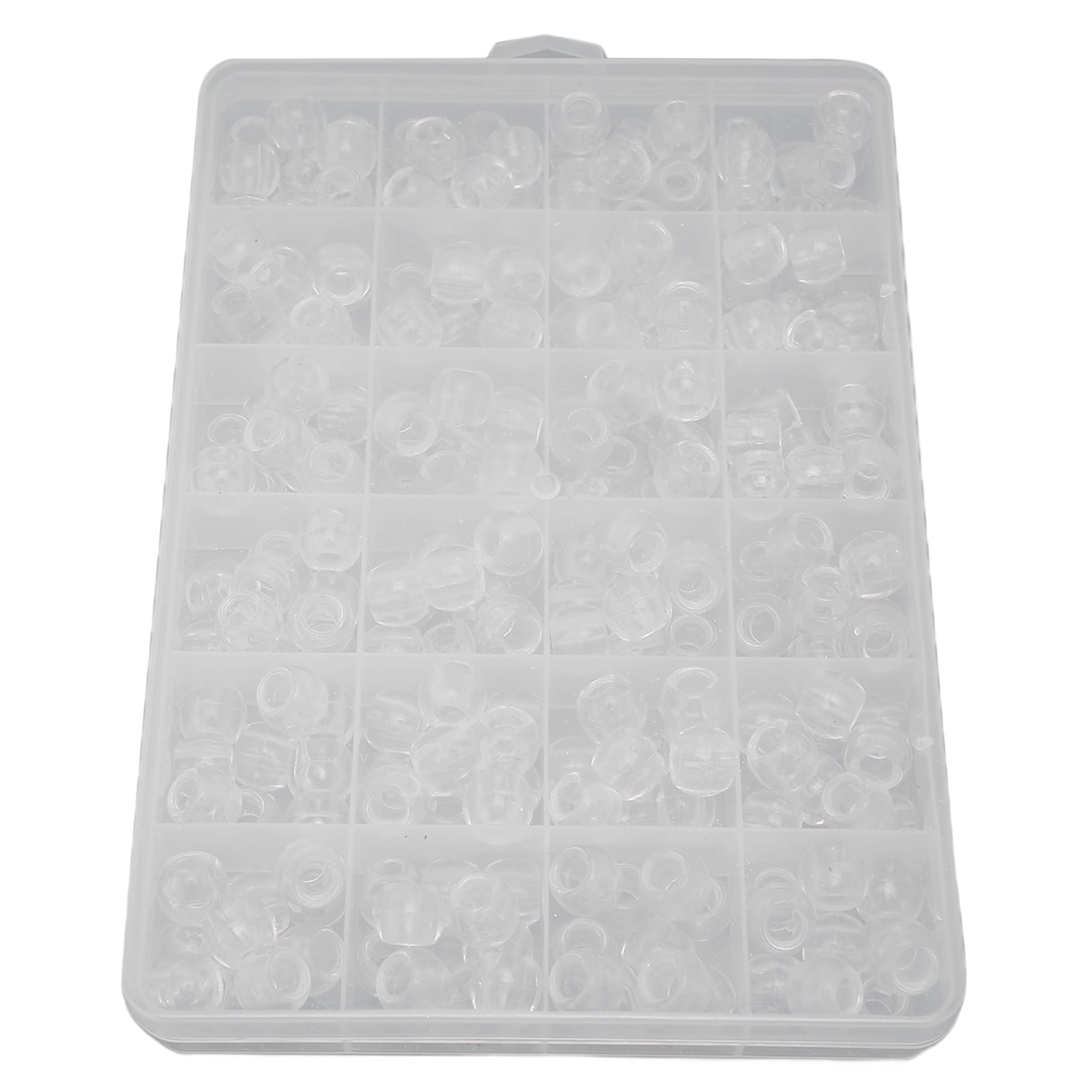 Mavis Laven 240PCS Beard Beads Transparent Plastic Viking Beard Hair Beads For Braids Ponytails Role Playing,Beard Styling Accessories,Beard Beads