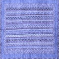 thumbnail image 1 of Ahgly Company Indoor Square Abstract Blue Modern Area Rugs, 4' Square, 1 of 4
