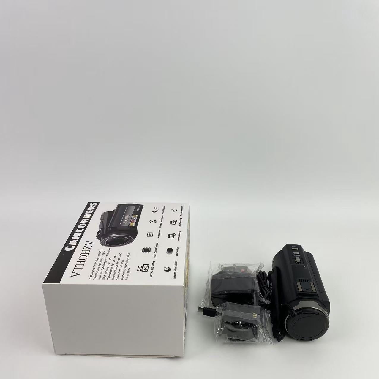 VTHOHZV Camcorders,Camcorder Video Camera, Digital Camera 1080P 18X Digital Zoom Cam Corder with Fill Light, 3" 270° Rotatable Screen Webcam Anti-Shake 48MP