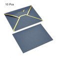 thumbnail image 3 of Uxcell B6 Luxury V Flap Gold Border Invitation Wedding Envelopes, Blue 10 Pack, 3 of 5