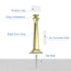 thumbnail image 4 of Puerta Topes, 2uds - Zinc Aleación Sólido Rígido Puerta Tope con Tornillos y Expansión Tubo, Puerta Tapón con Suave Goma Punta para Proteger Pared, Puerta (Oro), 4 of 7