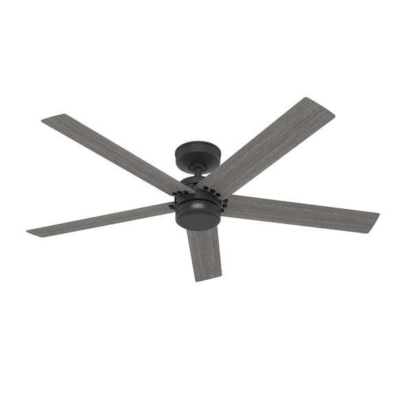 Restored Hunter Fan 52 inch Matte Black Indoor/Outdoor Ceiling Fan with 5 Blades for Porch, Farmhouse, Bedroom, Living Room, Office, Kitchen, Dining Room (Refurbished)