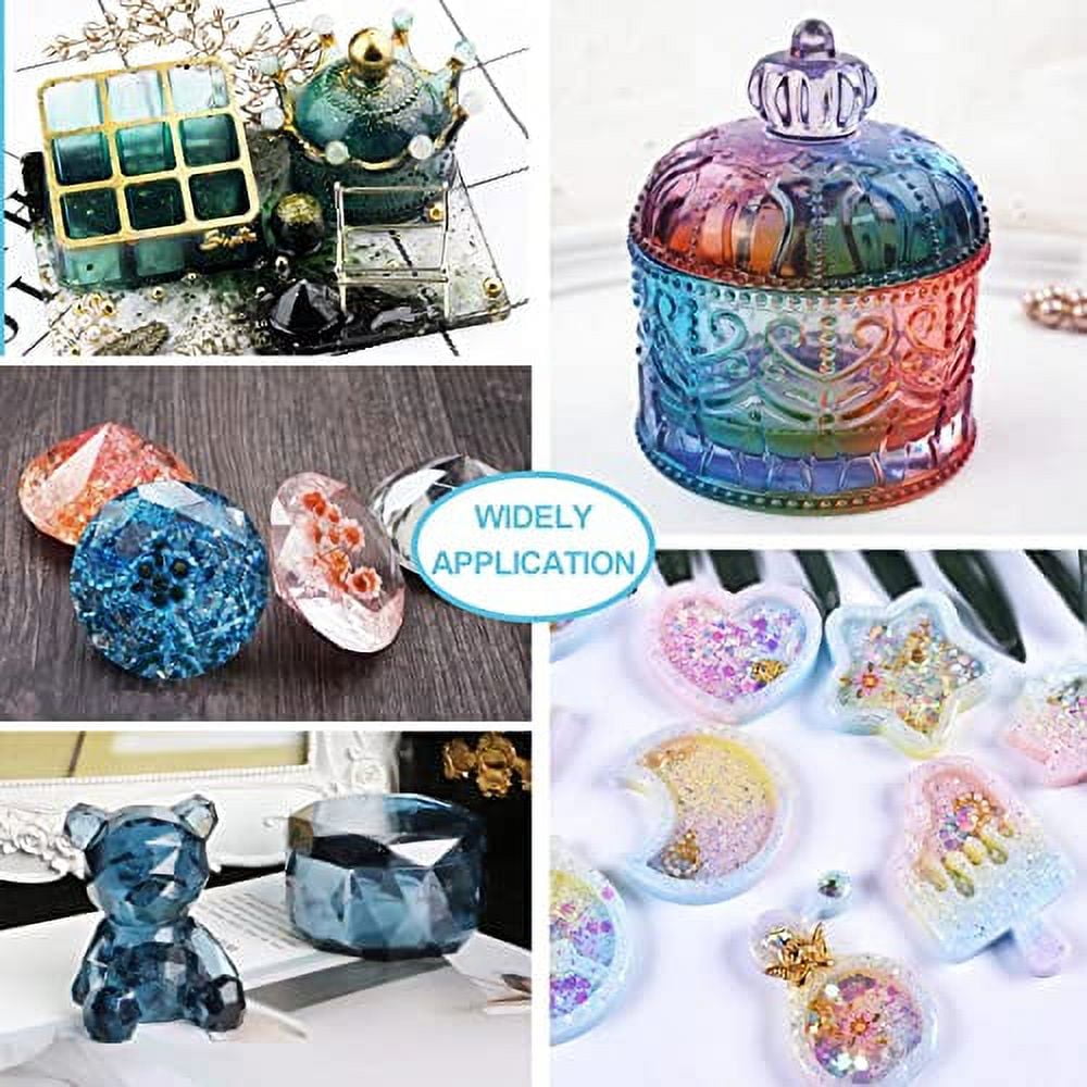 10 Pieces 30ML Upgrate Hard Type Crystal Clear Resin, UV Glue Ultraviolet Curing, Solar Cure Sunlight Activated Resin Clear Adhesive Glue for Jewelry Making Craft Decoration