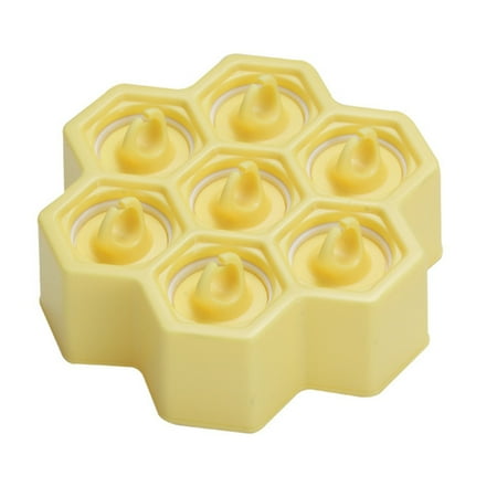 

VeliToy Ice Cream Mold with Geometric Appearance Design Durable Safe Convenient Washable Odourless Suit for Various Desserts(Yellow)