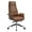 Dark Brown, variant on LeisureMod Summit Modern High-Back Conference Office Chair in Upholstered Faux Leather and Aluminum Frame with Swivel and Tilt (Black)