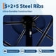 thumbnail image 5 of Qinaqin 15FT Patio Umbrella con Base cm de Profundidadouble-Sided Rectangular Outdoor Ideal para Backyard Garden Profundidadck Swimming Pool Azul Marino, 5 of 5