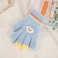 thumbnail image 1 of Guantes para niños, cálidos, de invierno, con forro polar, gruesos, de cinco dedos, multidedos, para niñas, de dedos completos, resistentes al frío, 1 of 6