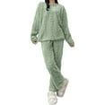 thumbnail image 2 of Pyhlmscde Women's Winter Fleece Warm Pajamas Set, Pajamas for Women Set, Fleece Pajamas Women, Women's Sleepwear, 2 of 5