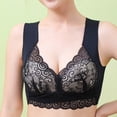thumbnail image 3 of PEASKJP Basic Bra for Women Full Coverage Lace Compression Unlined Bras with Underwire, Dark Gray XXL, 3 of 3