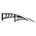 thumbnail image 4 of HiiKaa Window Awnings for Doors Canopy 40''x 32'',Polycarbonate Cover Front Door Outdoor Patio Awning Canopy UV Rain Snow Sunlight Protection Hollow Sheet,White & Black Bracket, 4 of 7